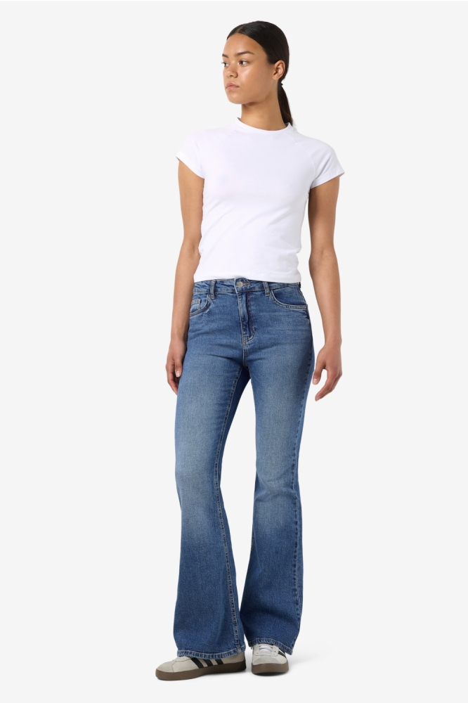 NMKAREEN HW FLARE LEG JEANS AZ436MB 27034386 MEDIUM BLUE DENIM